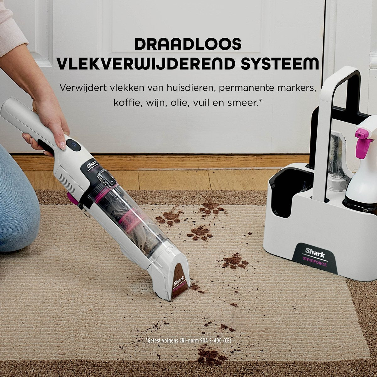 Shark StainForce Draadloze Handzame Vlekkenverwijderaar - HX100EUT