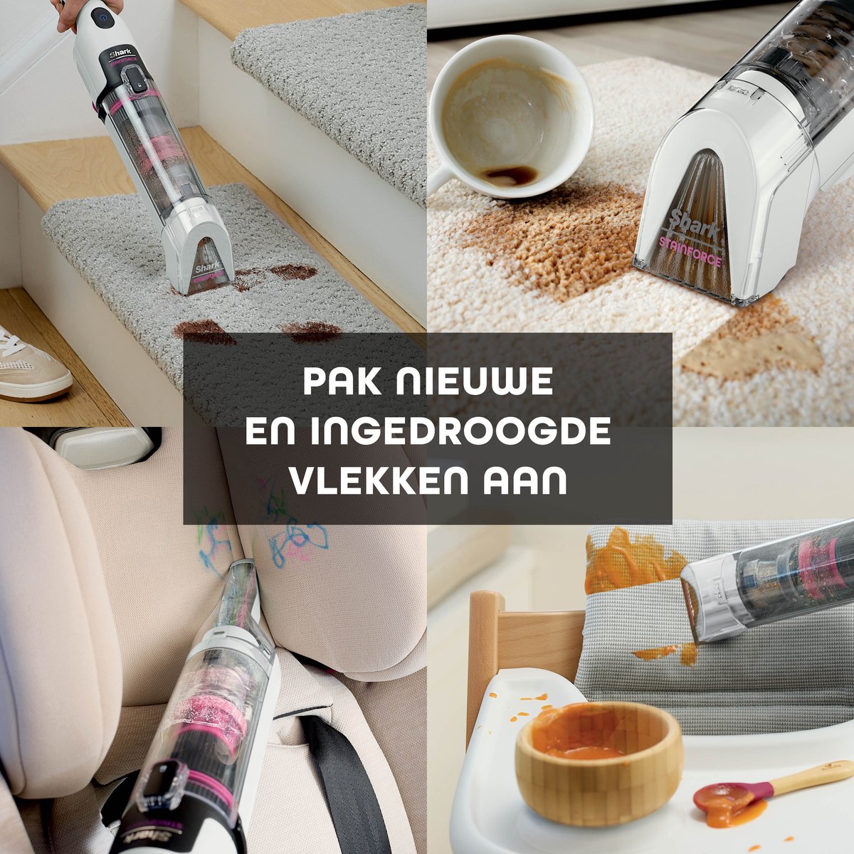Shark StainForce Draadloze Handzame Vlekkenverwijderaar - HX100EUT