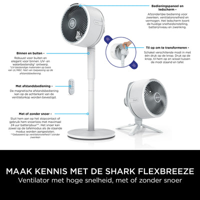 Shark FlexBreeze Draadloze Ventilator - FA220EU